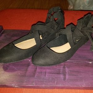 Black Ballet Style Flats